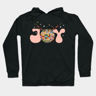 Retro Disco Ball Christmas Joy Hoodie